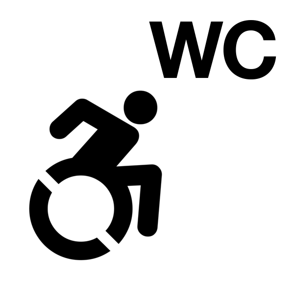 WC für Rollstuhlfahrer*innen gut zugänglich